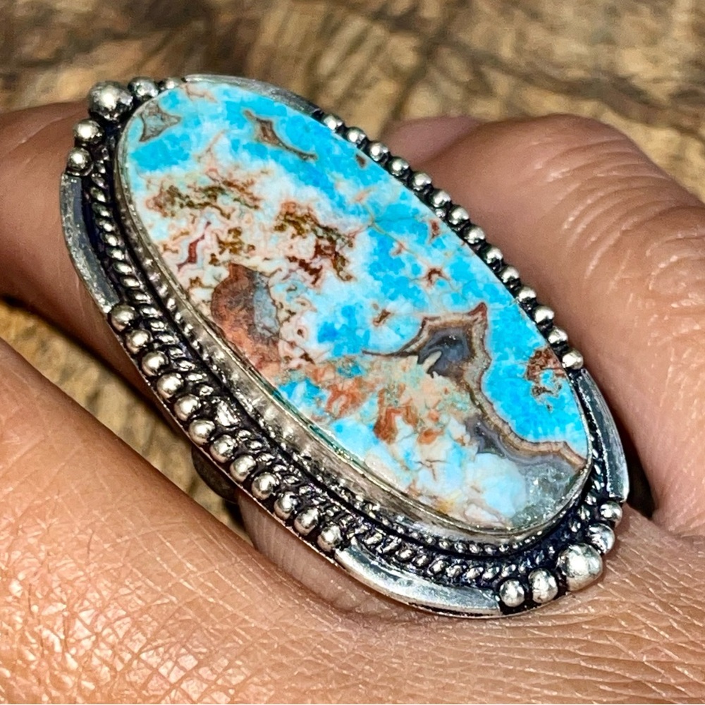 “The Laughter Stone” Laguna Crazy Lace Ring Size 6